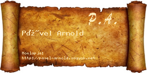 Pável Arnold névjegykártya