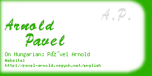 arnold pavel business card